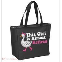 This Girl Is Almost Retired Retiring Soon Retirement Retro Tote Bag thumb 2