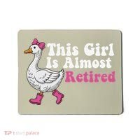 This Girl Is Almost Retired Retiring Soon Retirement Retro Mousepad thumb 0