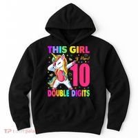 This Girl Is Now 10 Double Digits Shirt 10th birthday Gift Hoodie thumb 0