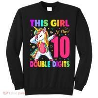 This Girl Is Now 10 Double Digits Shirt 10th birthday Gift Sweatshirt thumb 0