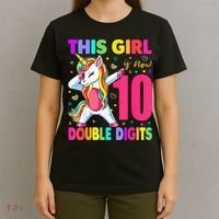 This Girl Is Now 10 Double Digits Shirt 10th birthday Gift T-Shirt thumb 4
