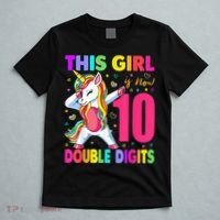 This Girl Is Now 10 Double Digits Shirt 10th birthday Gift T-Shirt thumb 5