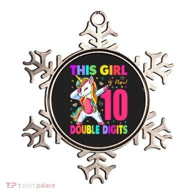 This Girl Is Now 10 Double Digits Shirt 10th birthday Gift Ornament