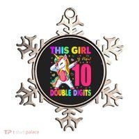 This Girl Is Now 10 Double Digits Shirt 10th birthday Gift Ornament thumb 0