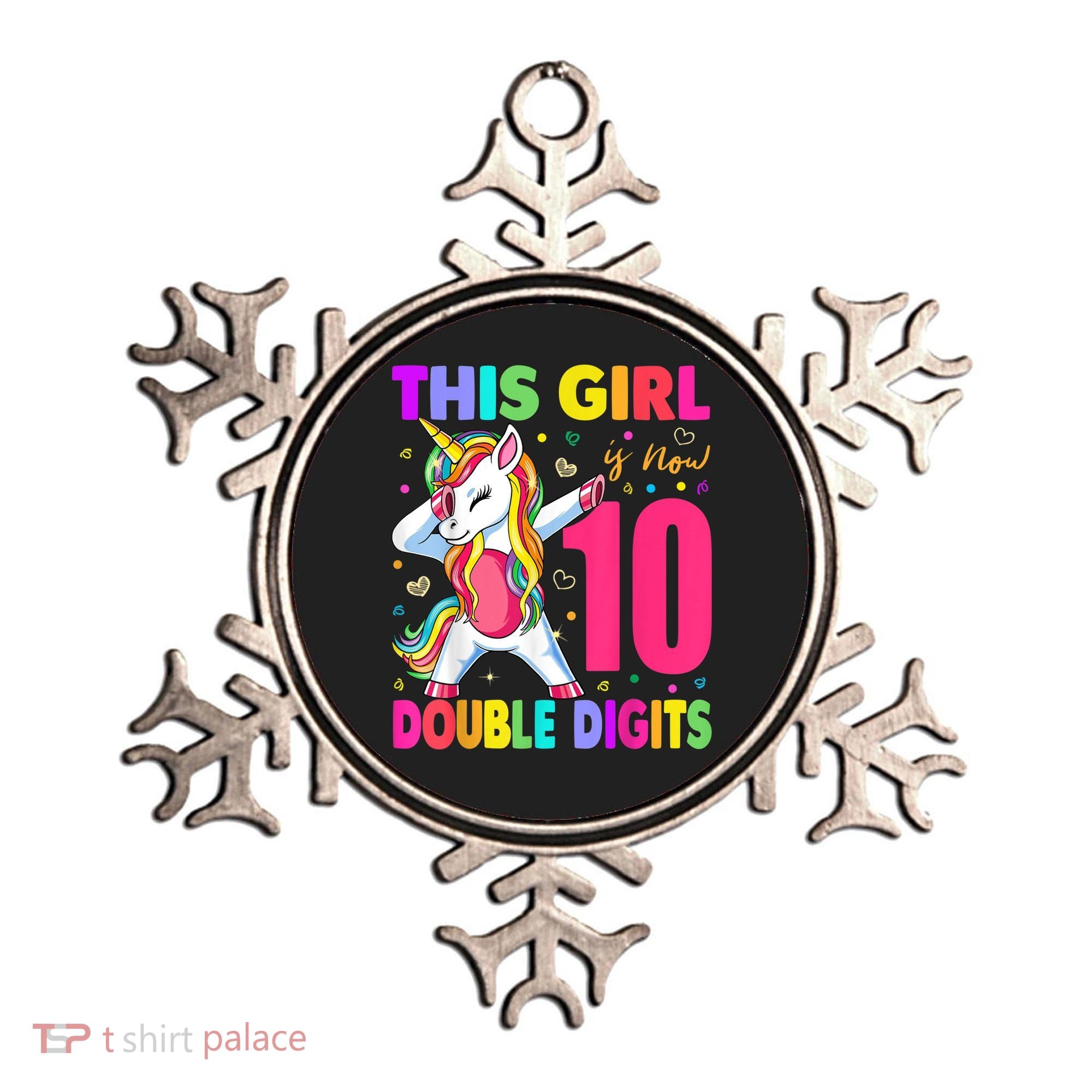 This Girl Is Now 10 Double Digits Shirt 10th birthday Gift Ornament