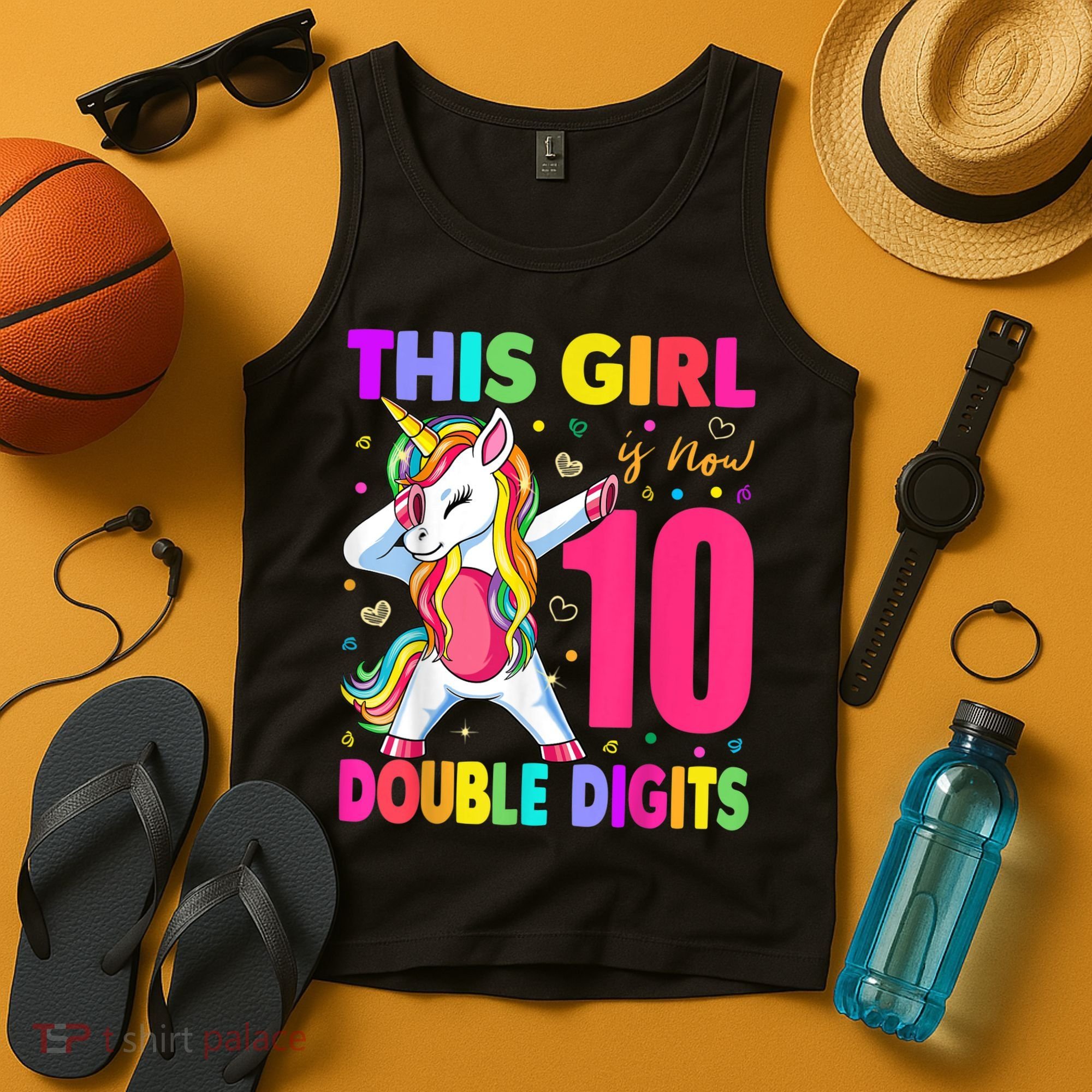 This Girl Is Now 10 Double Digits Shirt 10th birthday Gift Tank Top