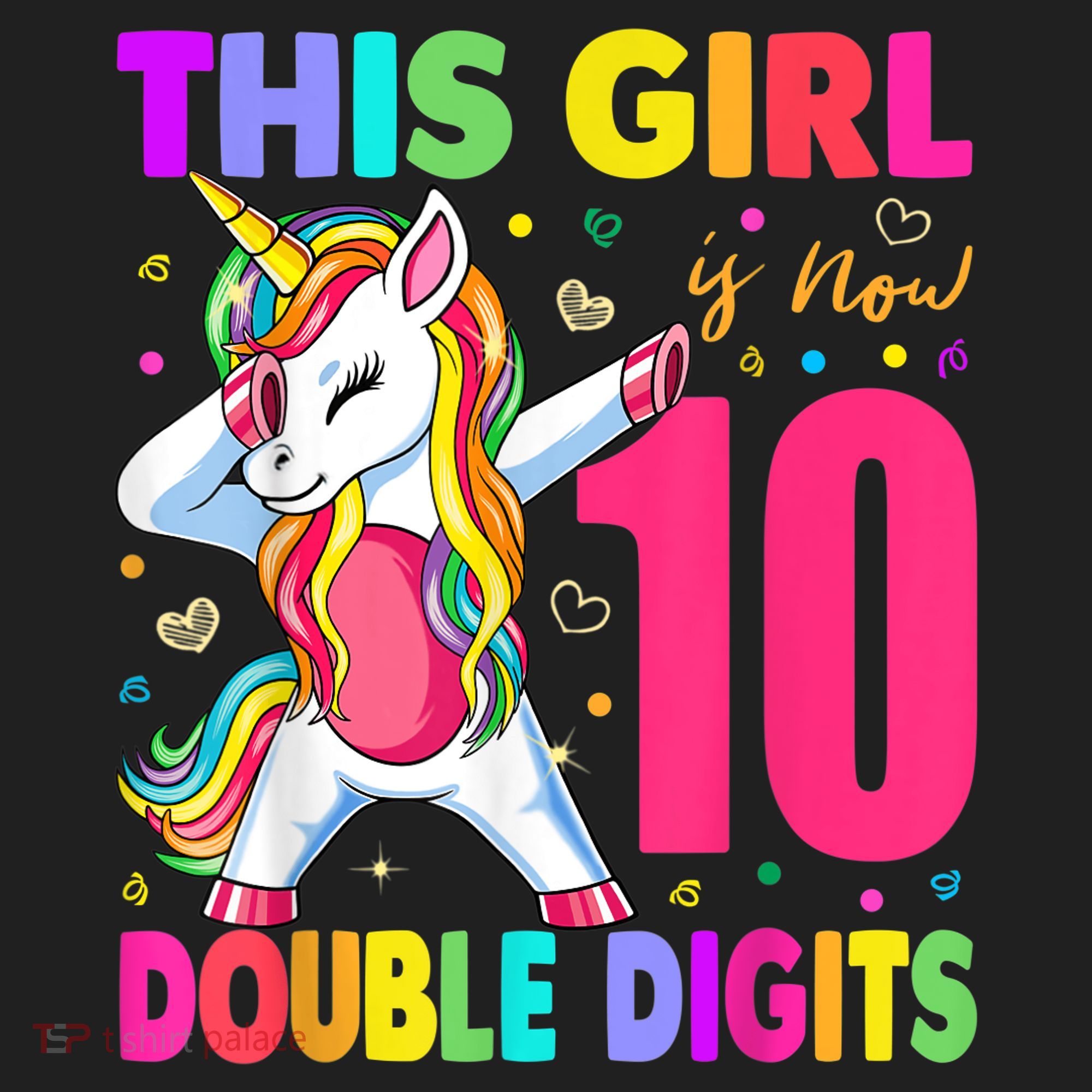This Girl Is Now 10 Double Digits Shirt 10th birthday Gift Golf Towel