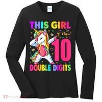 This Girl Is Now 10 Double Digits Shirt 10th birthday Gift Women's Long Sleeve Shirt thumb 0