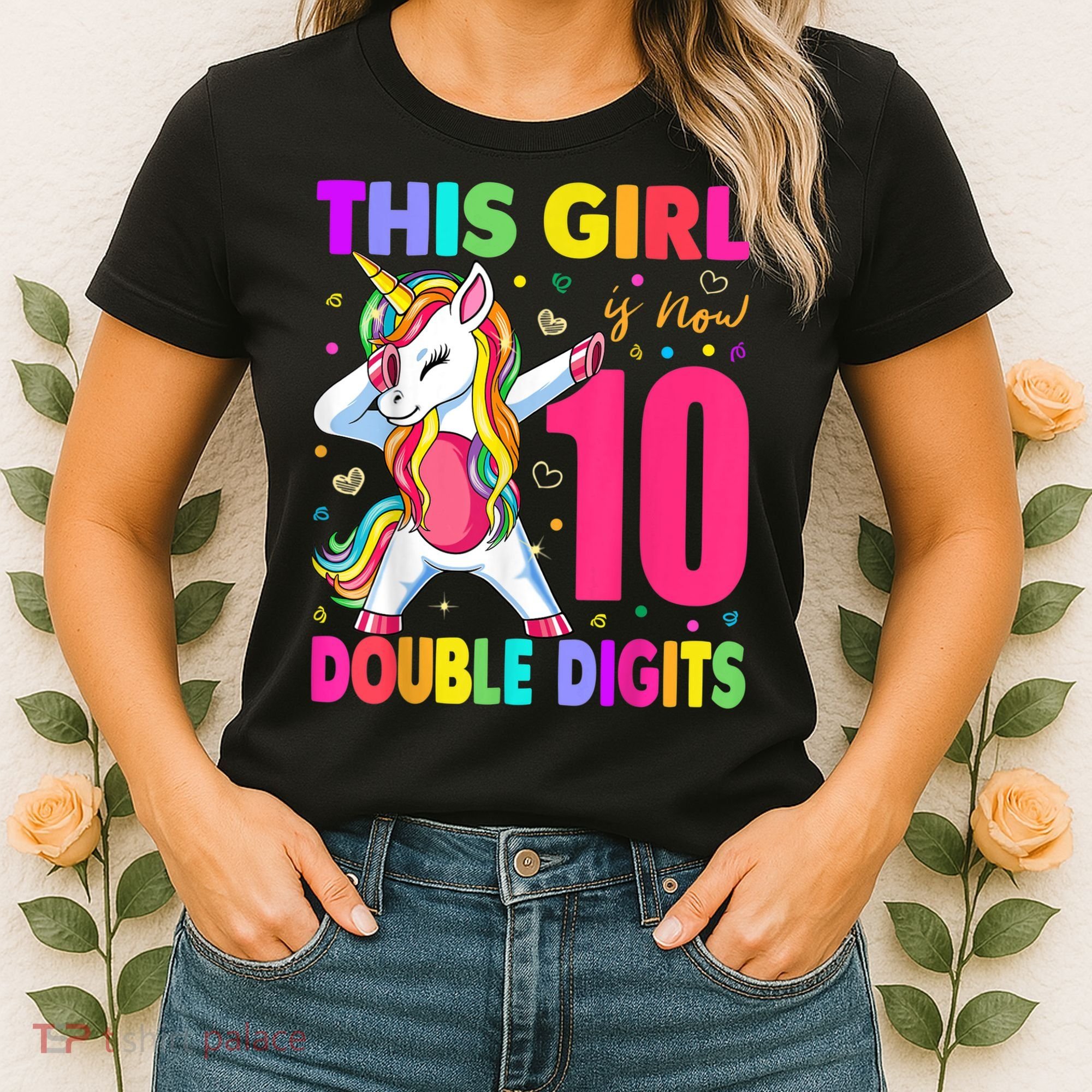 This Girl Is Now 10 Double Digits Shirt 10th birthday Gift Women's T-Shirt