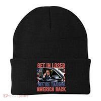 Trump Get In Loser Were Taking America Back Republican Beanie thumb 0