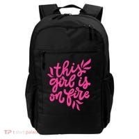 This Girl Is On Fire - Funny Saying Sarcastic Cool Cute Backpack thumb 0