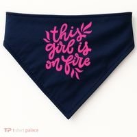 This Girl Is On Fire - Funny Saying Sarcastic Cool Cute USA-Made Doggie Bandana thumb 0