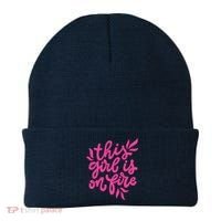 This Girl Is On Fire - Funny Saying Sarcastic Cool Cute Beanie thumb 0