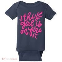 This Girl Is On Fire - Funny Saying Sarcastic Cool Cute Baby Bodysuit thumb 0
