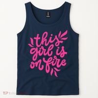 This Girl Is On Fire - Funny Saying Sarcastic Cool Cute Tank Top thumb 2
