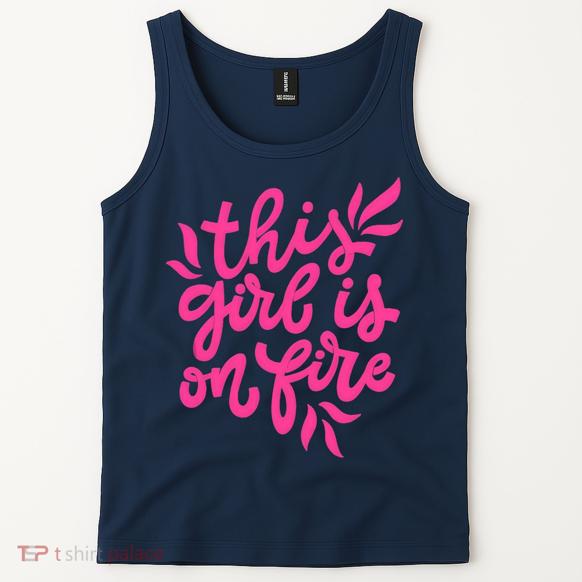 This Girl Is On Fire - Funny Saying Sarcastic Cool Cute Tank Top