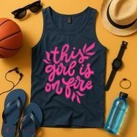 This Girl Is On Fire - Funny Saying Sarcastic Cool Cute Tank Top thumb 4