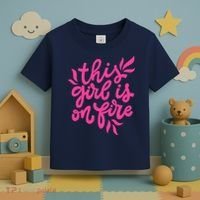 This Girl Is On Fire - Funny Saying Sarcastic Cool Cute Toddler T-Shirt thumb 3