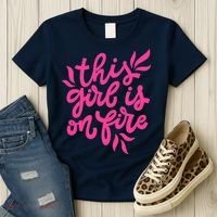 This Girl Is On Fire - Funny Saying Sarcastic Cool Cute Women's T-Shirt thumb 3