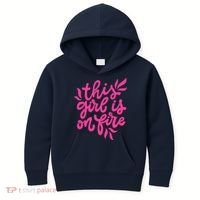 This Girl Is On Fire - Funny Saying Sarcastic Cool Cute Kids Hoodie thumb 0