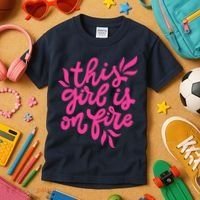 This Girl Is On Fire - Funny Saying Sarcastic Cool Cute Kids T-Shirt thumb 3