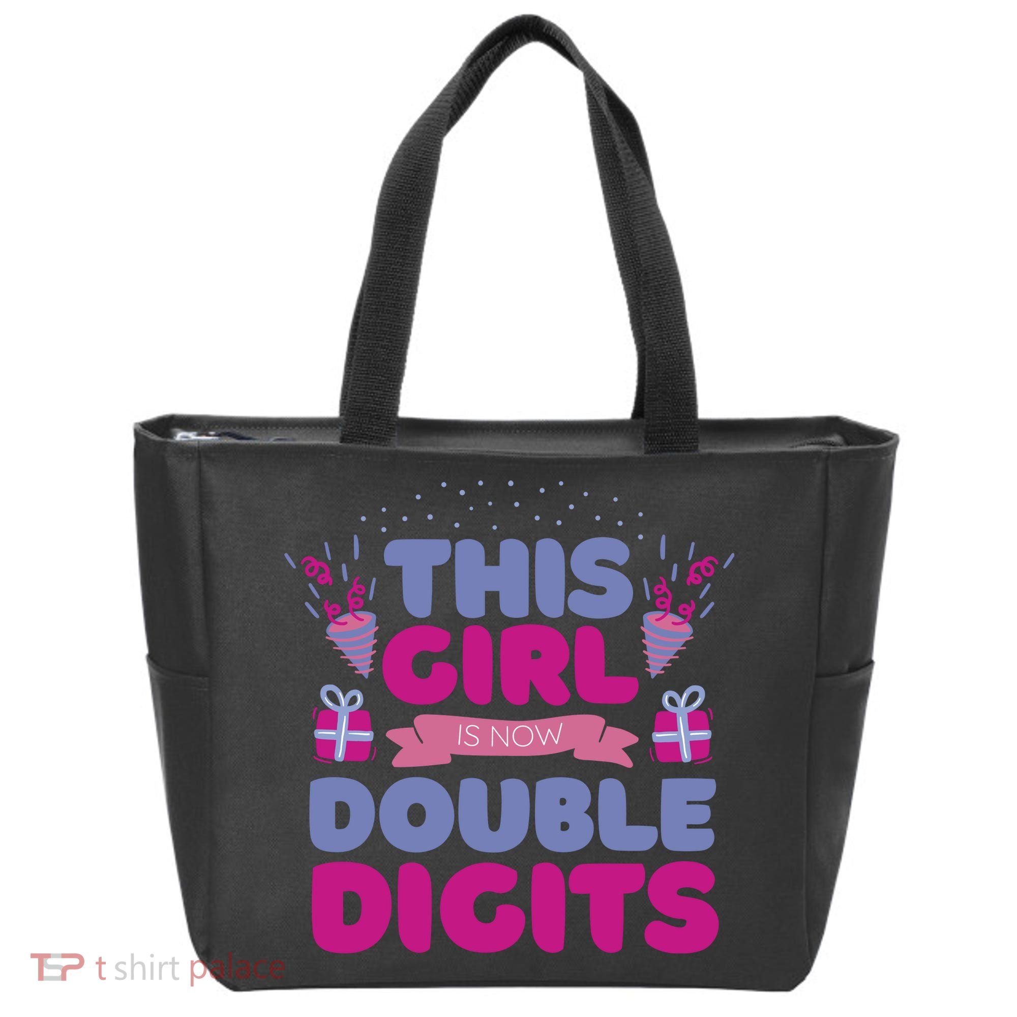 This Girl Is Now Double Digits 10th Birthday Gift Tote Bag