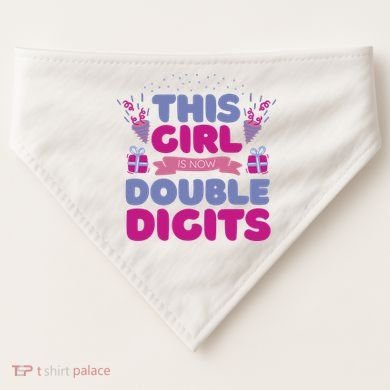 This Girl Is Now Double Digits 10th Birthday Gift USA-Made Doggie Bandana