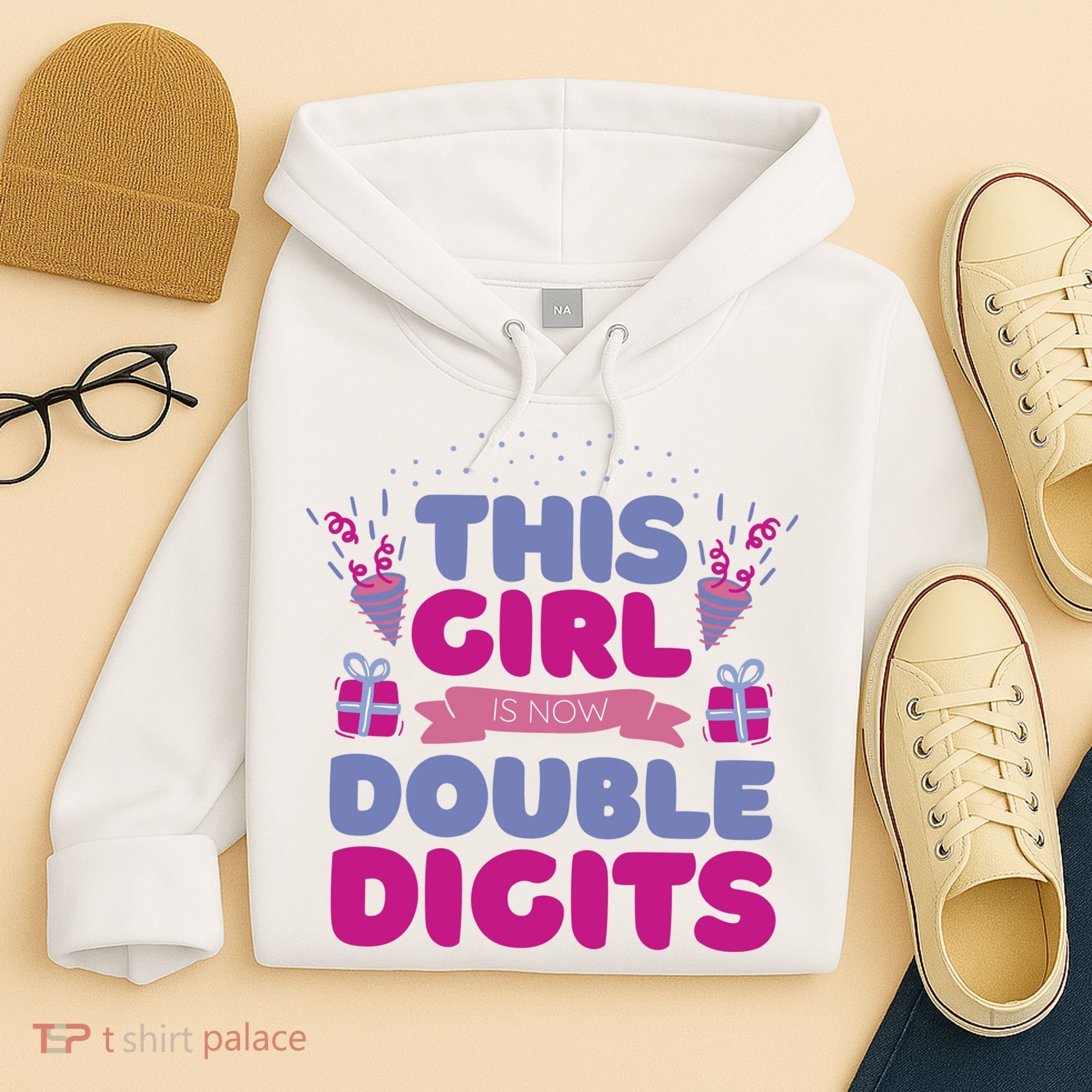 This Girl Is Now Double Digits 10th Birthday Gift Hoodie