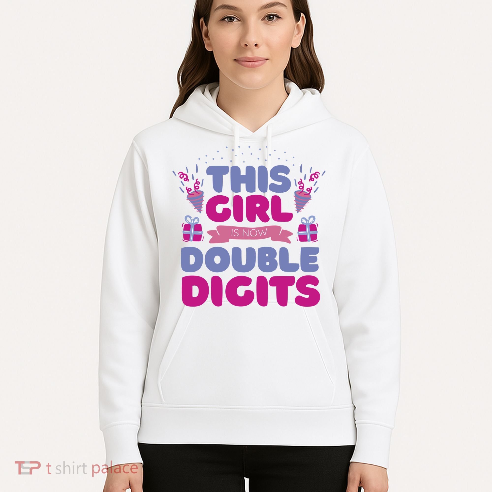 This Girl Is Now Double Digits 10th Birthday Gift Hoodie