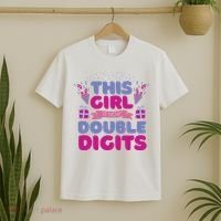 This Girl Is Now Double Digits 10th Birthday Gift T-Shirt thumb 2
