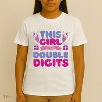This Girl Is Now Double Digits 10th Birthday Gift T-Shirt thumb 4