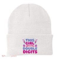 This Girl Is Now Double Digits 10th Birthday Gift Beanie thumb 0