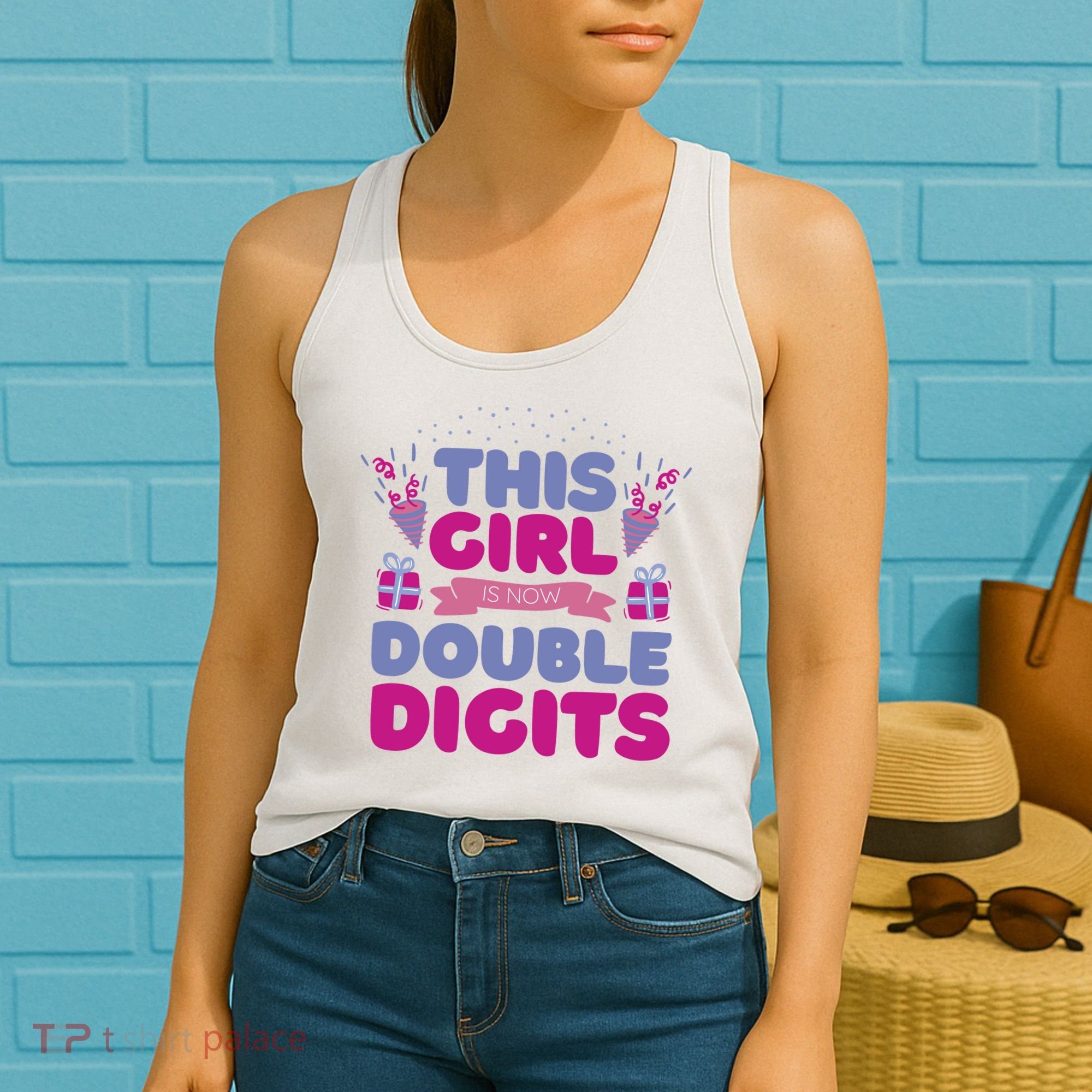 This Girl Is Now Double Digits 10th Birthday Gift Women's Tank Top