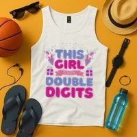This Girl Is Now Double Digits 10th Birthday Gift Tank Top thumb 4
