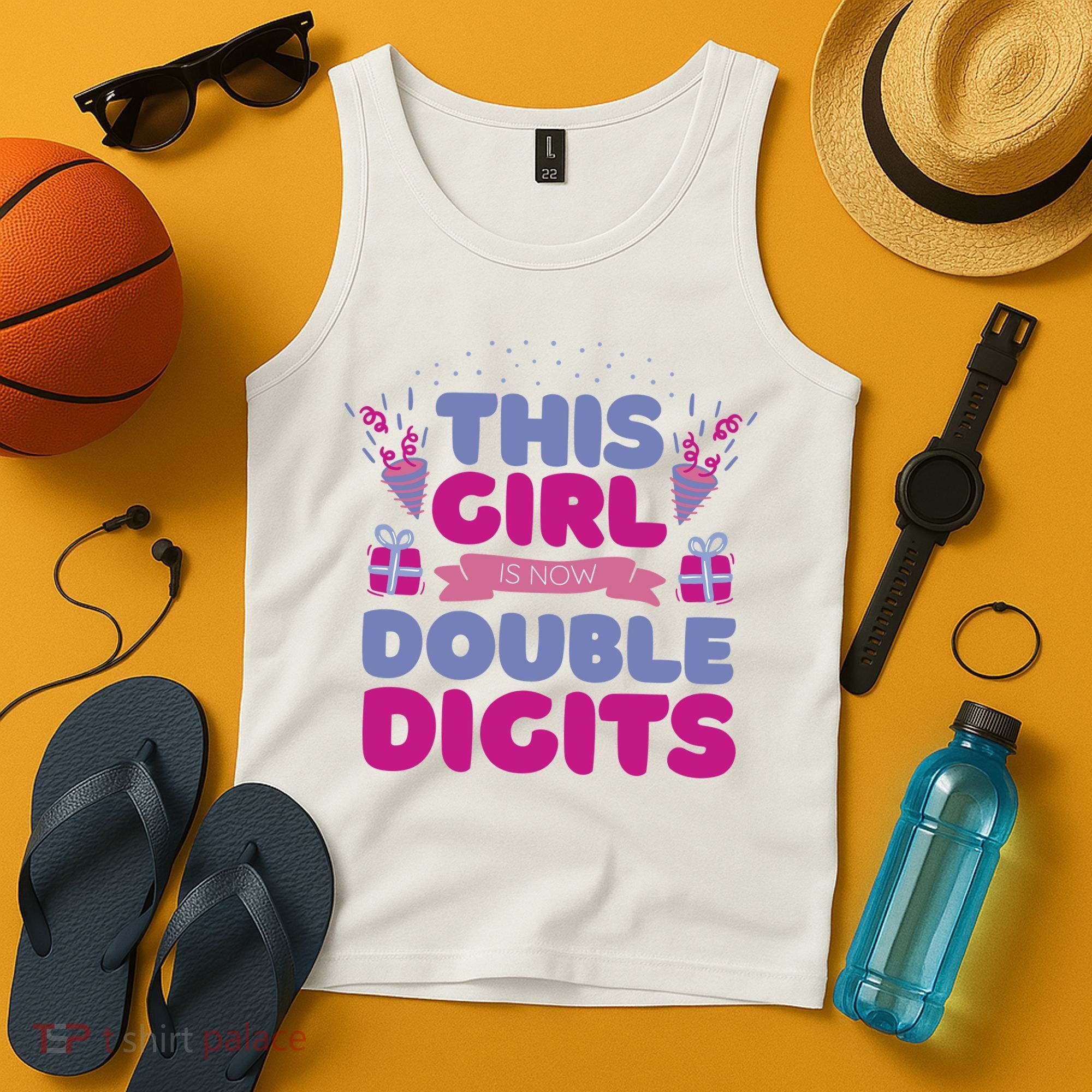 This Girl Is Now Double Digits 10th Birthday Gift Tank Top