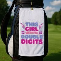 This Girl Is Now Double Digits 10th Birthday Gift Golf Towel thumb 2