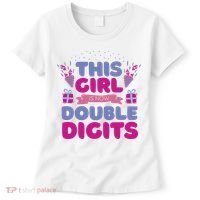 This Girl Is Now Double Digits 10th Birthday Gift Women's T-Shirt thumb 0