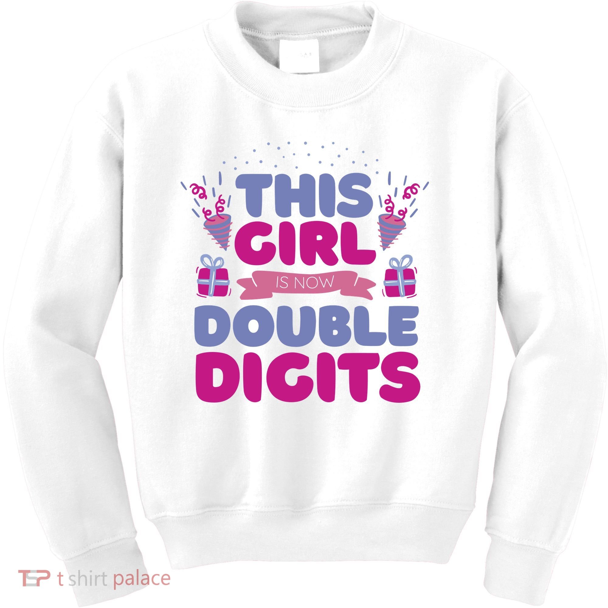 This Girl Is Now Double Digits 10th Birthday Gift Kids Sweatshirt