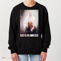 Trump God Is On Our Side Jesus Women's Sweatshirt thumb 0