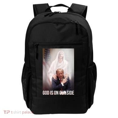 Trump God Is On Our Side Jesus Backpack