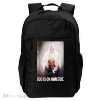Trump God Is On Our Side Jesus Backpack thumb 0