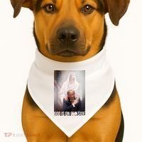 Trump God Is On Our Side Jesus USA-Made Doggie Bandana thumb 1