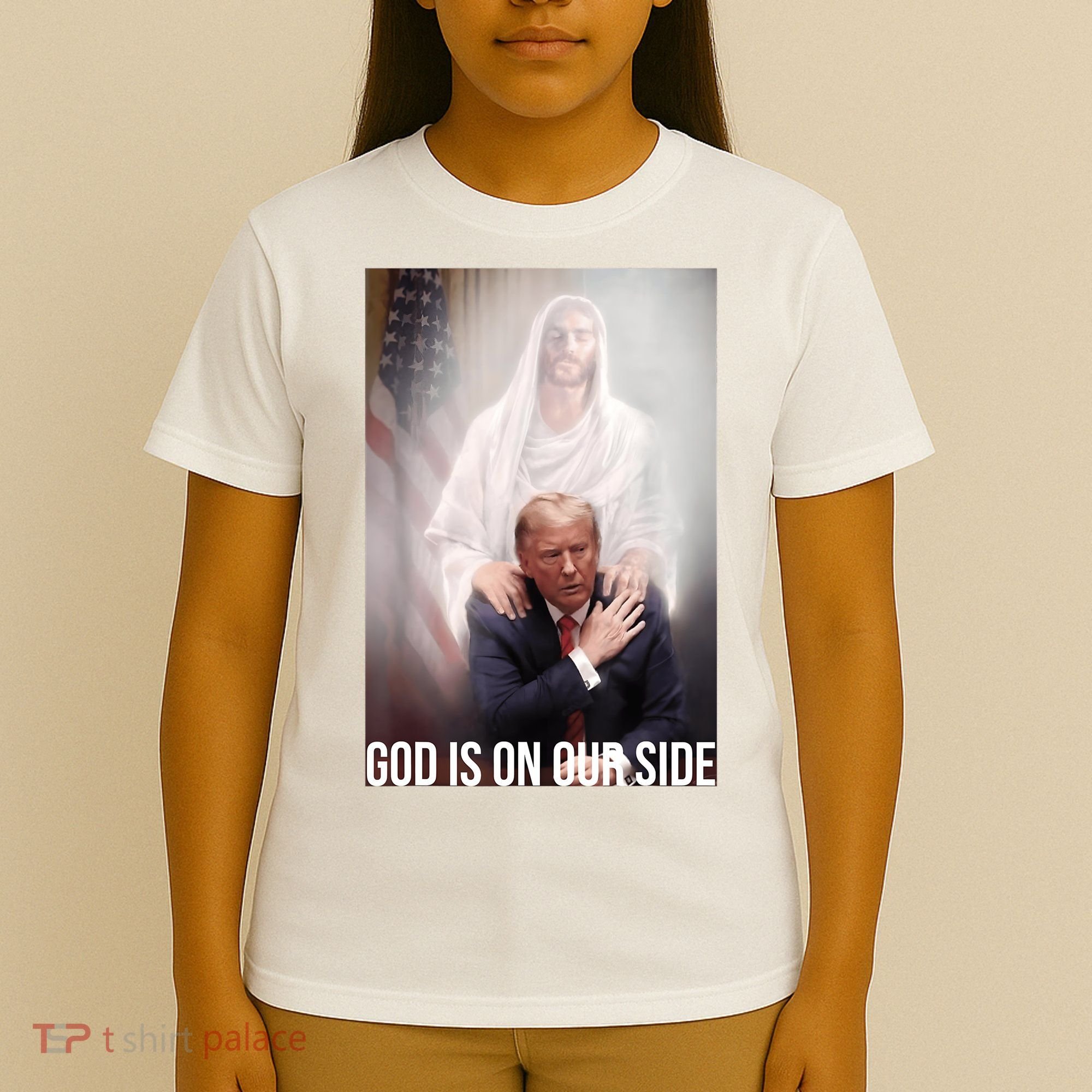 Trump God Is On Our Side Jesus T-Shirt