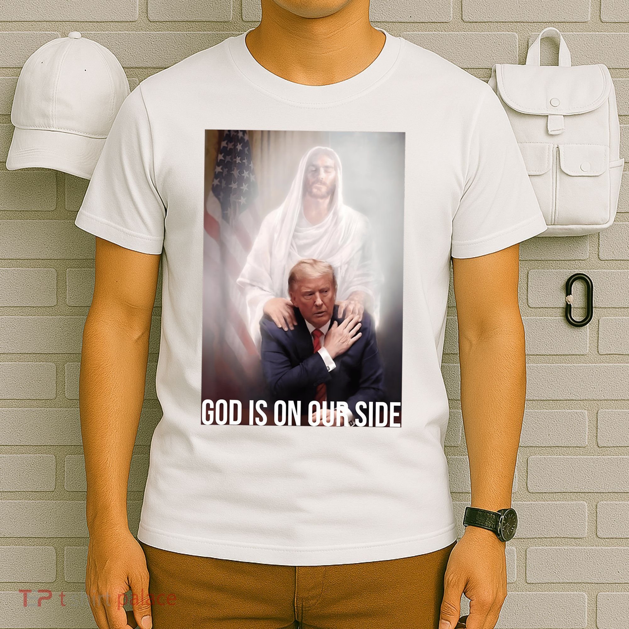 Trump God Is On Our Side Jesus T-Shirt