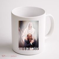 Trump God Is On Our Side Jesus Coffee Mug thumb 1