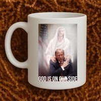 Trump God Is On Our Side Jesus Coffee Mug thumb 2