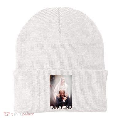 Trump God Is On Our Side Jesus Beanie