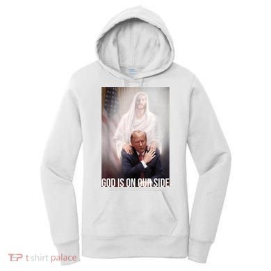 Trump God Is On Our Side Jesus Women's Hoodie