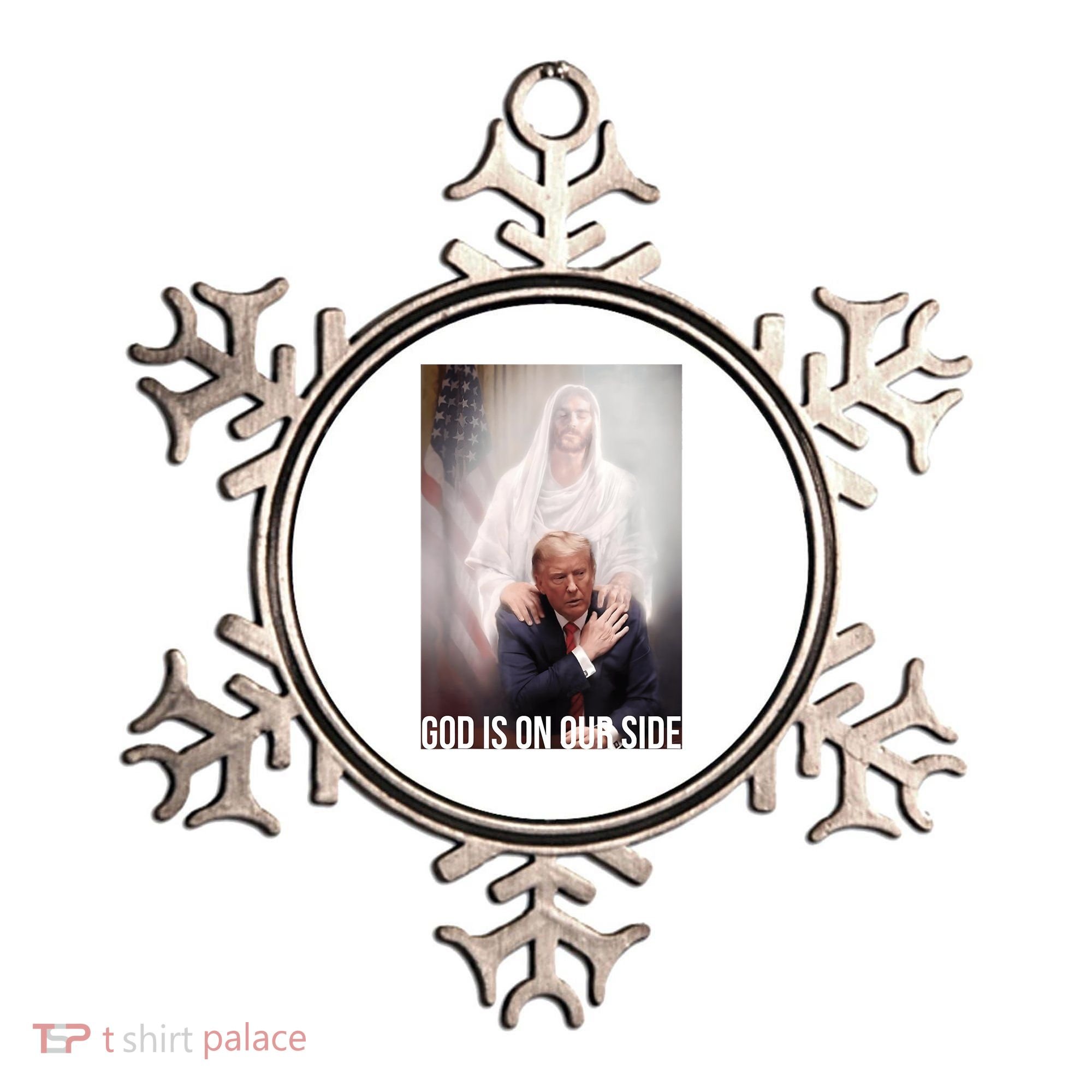 Trump God Is On Our Side Jesus Ornament