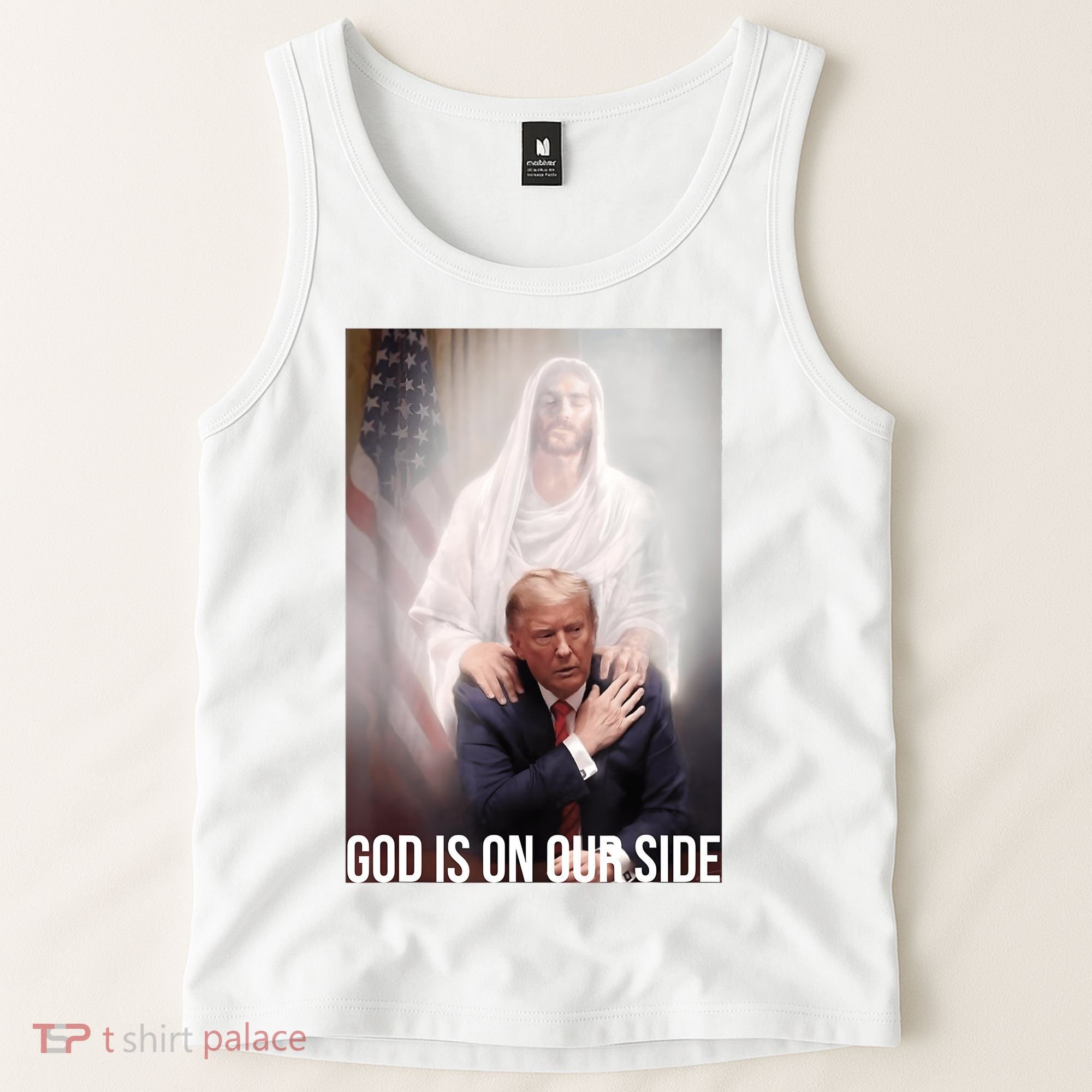 Trump God Is On Our Side Jesus Tank Top